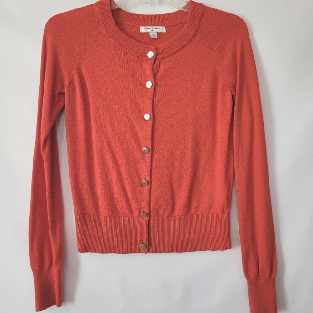 Banana Republic Angora Blend Button Down Sweater Cardigan Ladies Size XS